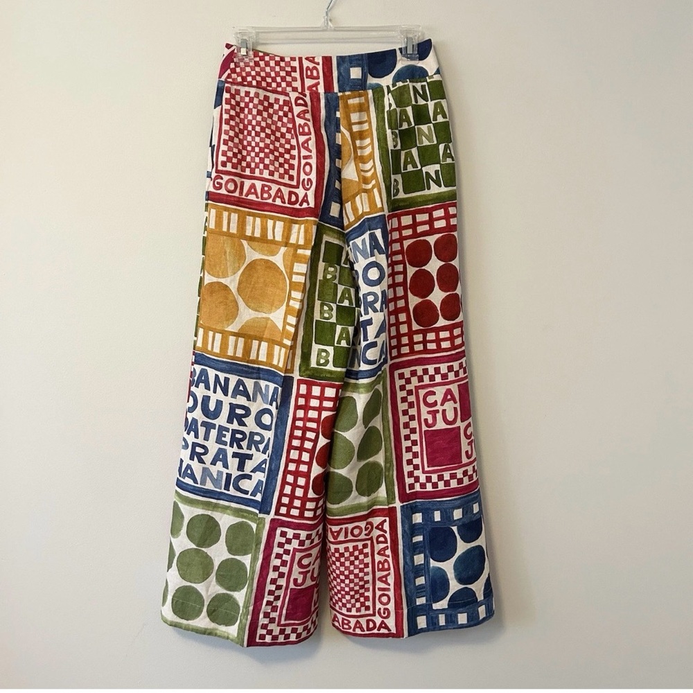 Farm Rio for Anthropologie Wide Leg Pants L BNWOT - Picture 6 of 7